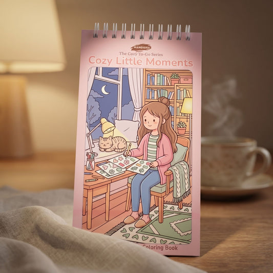 Cozy Little Moments | كتاب تلوين صغير للاسترخاء أثناء التنقل | مانديورا