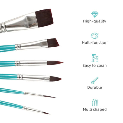 Keep Smiling Artist Brush Set 12 Pieces | Professional Paint Brushes A6613