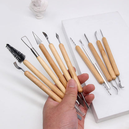 Keep Smiling Clay Tool Set 11 Pieces | Pottery, Polymer Clay & Ceramic Sculpting Tools