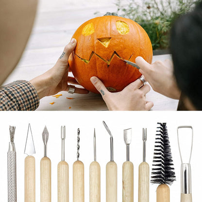Keep Smiling Clay Tool Set 11 Pieces | Pottery, Polymer Clay & Ceramic Sculpting Tools