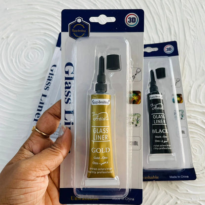 Keep Smiling Glass Liner Relief Outliner 21ml | 3D Glass Paint for Decoration