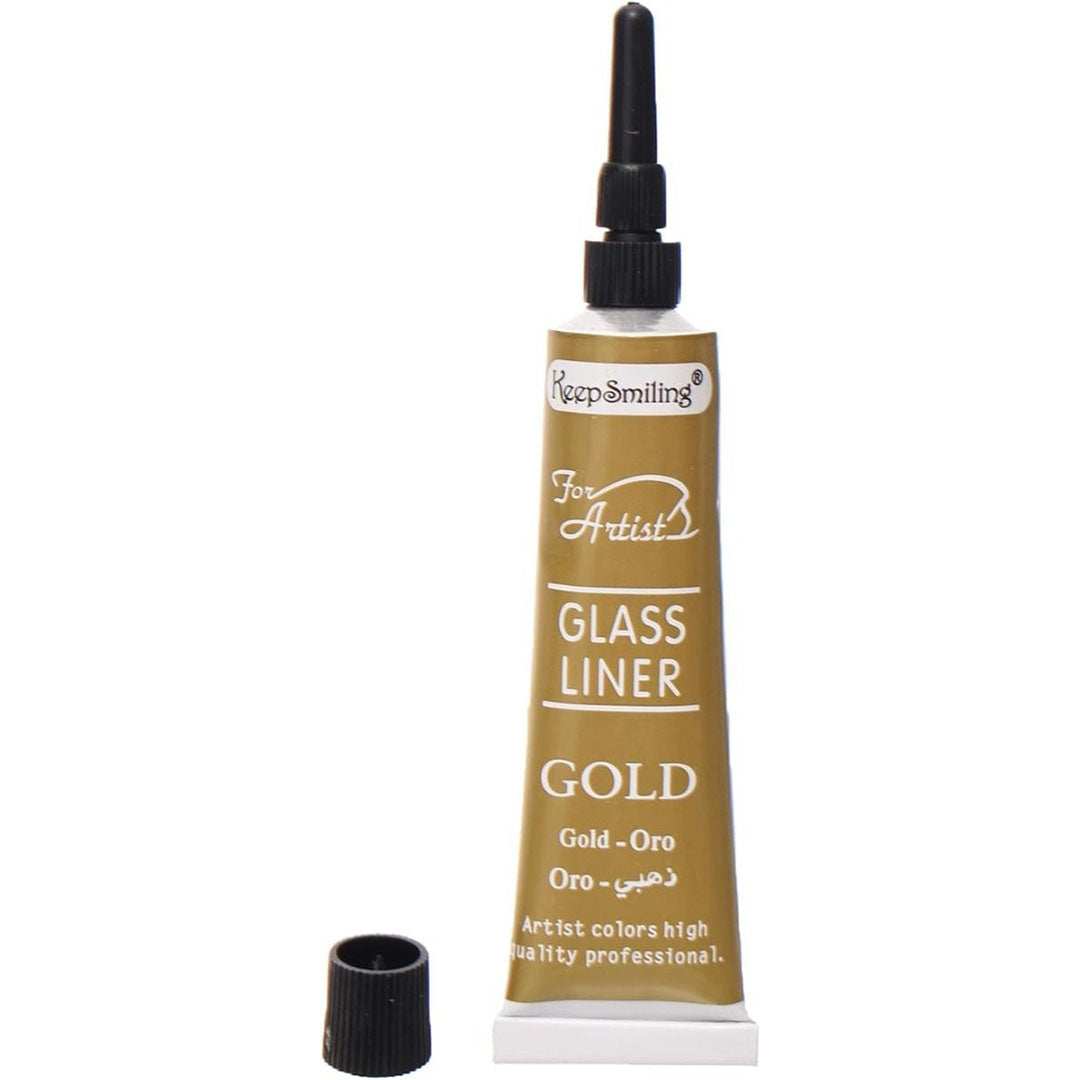 Keep Smiling Glass Liner Relief Outliner 21ml | 3D Glass Paint for Decoration