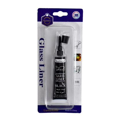 Keep Smiling Glass Liner Relief Outliner 21ml | 3D Glass Paint for Decoration