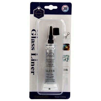 Keep Smiling Glass Liner Relief Outliner 21ml | 3D Glass Paint for Decoration