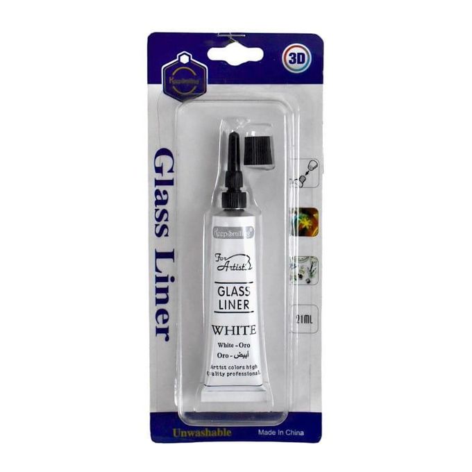 Keep Smiling Glass Liner Relief Outliner 21ml | 3D Glass Paint for Decoration