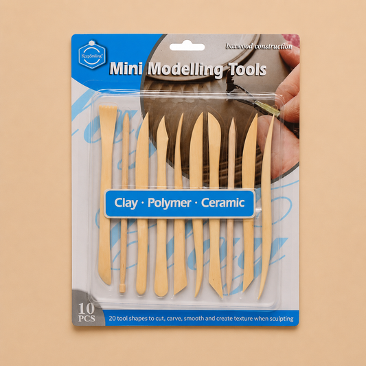 Keep Smiling Mini Modelling Tools Set 10 Pieces | Clay, Polymer & Ceramic Sculpting Tools