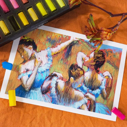 Keep Smiling Soft Pastels Set 48 Colors | Artist Pastel Chalk Kit