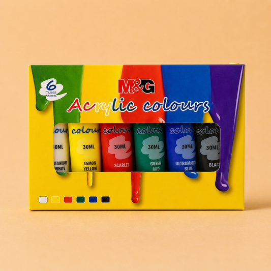 M&G 6 Colors Classic Acrylic Paint Set (30ml)