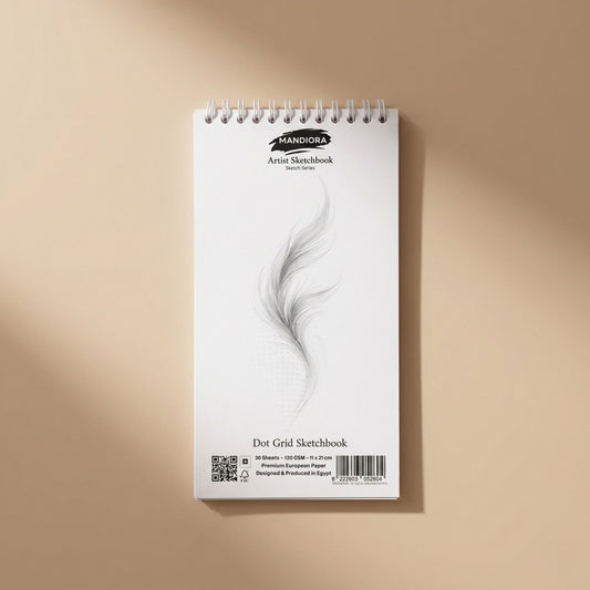 Mandiora كراسة رسم Dot Grid 120 جرام 11×21 سم | اسكتش احترافي
