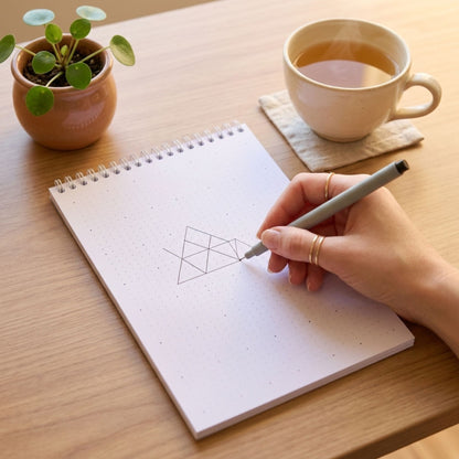 Mandiora Dot Grid Sketchbook 140 GSM 17×24 cm | Premium Artist Spiral Sketch Pad