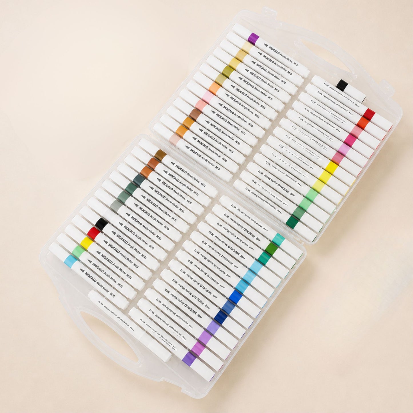 M&G Mocalo Acrylic Markers 48 Colors + 6 Bonus | Smooth Vibrant Coloring Pens | APMT80K7