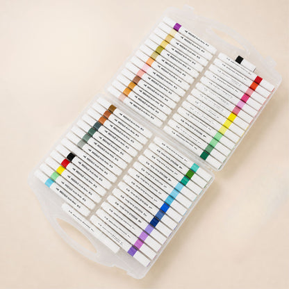 M&G Mocalo Acrylic Markers 48 Colors + 6 Bonus | Smooth Vibrant Coloring Pens | APMT80K7