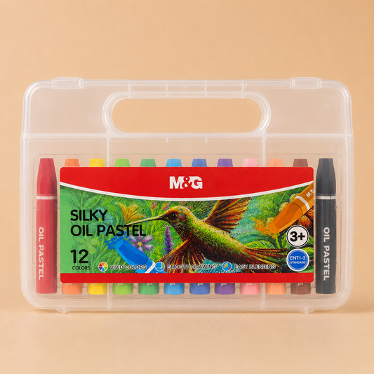M&G Silky Oil Pastels 12 Colors | Smooth Blending Oil Pastel Set | AGM900J8