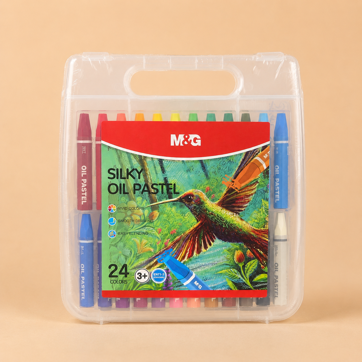 M&G Silky Oil Pastels 24 Colors | Smooth Blending Oil Pastel Set | AGM900J0