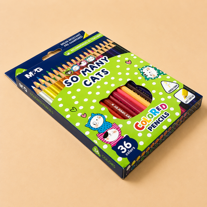 M&G So Many Cats Colored Pencils 36 Colors | Smooth Coloring Pencil Set | AWP343A3