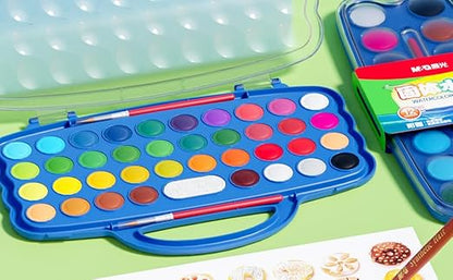 M&G Water Colour Blocks 36 Colors + 2 Bonus | Portable Watercolor Set | APL976L8