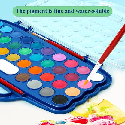 M&G Water Colour Blocks 36 Colors + 2 Bonus | Portable Watercolor Set | APL976L8
