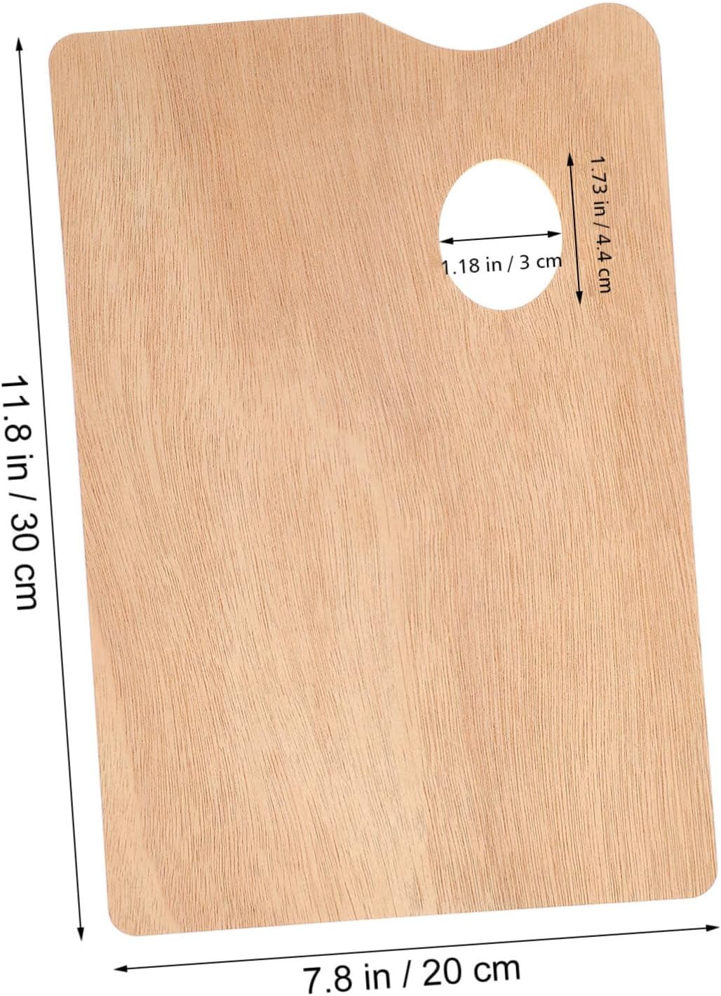 Rectangular Wooden Artist Paint Palette 30 × 20 cm | Professional Mixing Palette