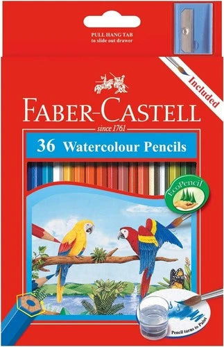 Faber-Castell Watercolour Pencils - 36 Colors (Fish Design)