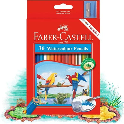 Faber-Castell Watercolour Pencils - 36 Colors (Fish Design)