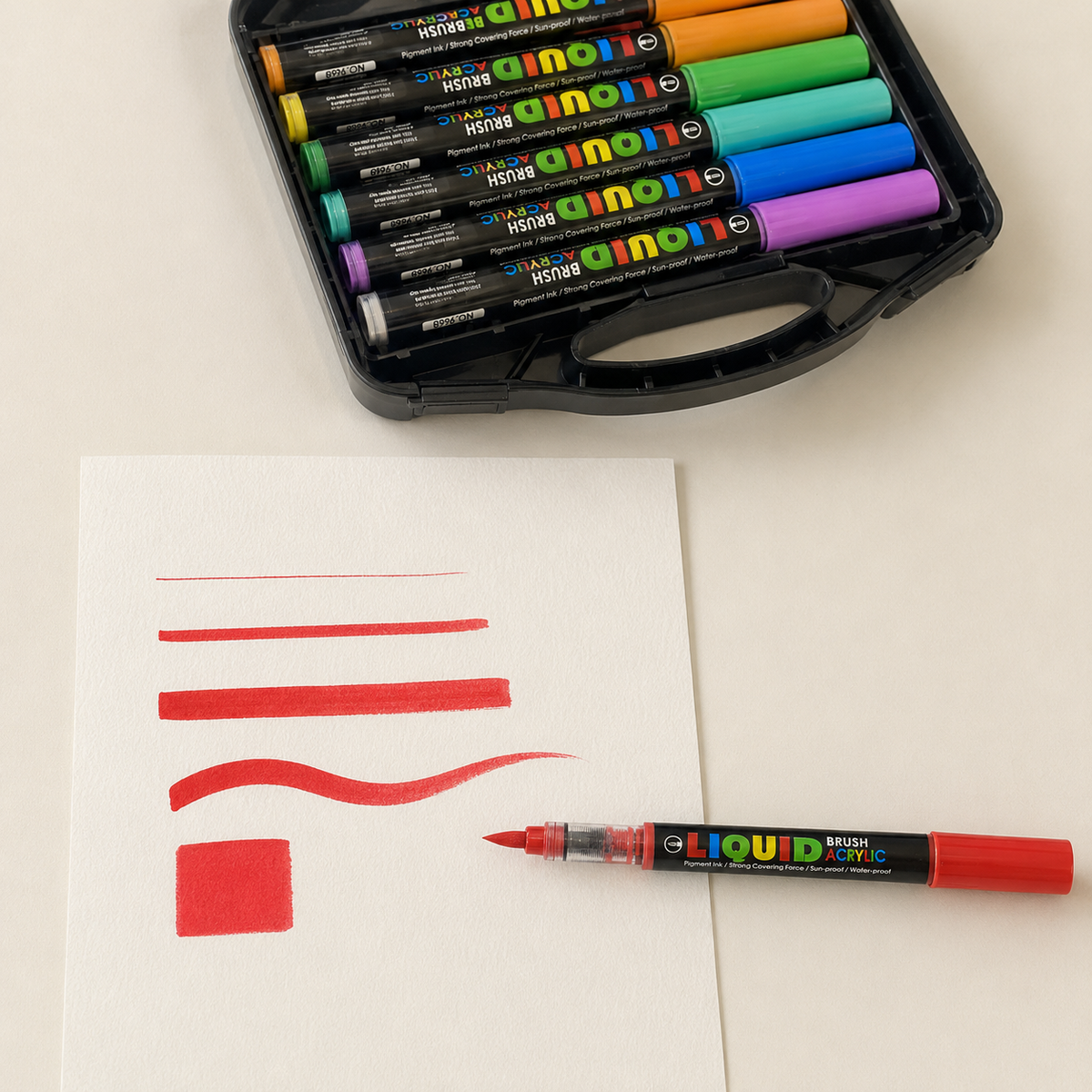 Skyglory Acrylic Markers – 12 Colors | Liquid Ink Multi-Surface Markers – ZX-9868-12
