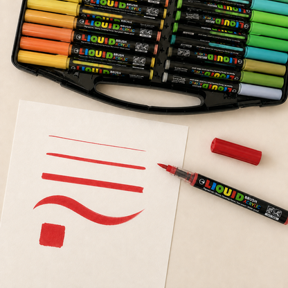 SkyGlory Acrylic Markers – 48 Colors | Liquid Ink Multi-Surface Markers – ZX-9868-48