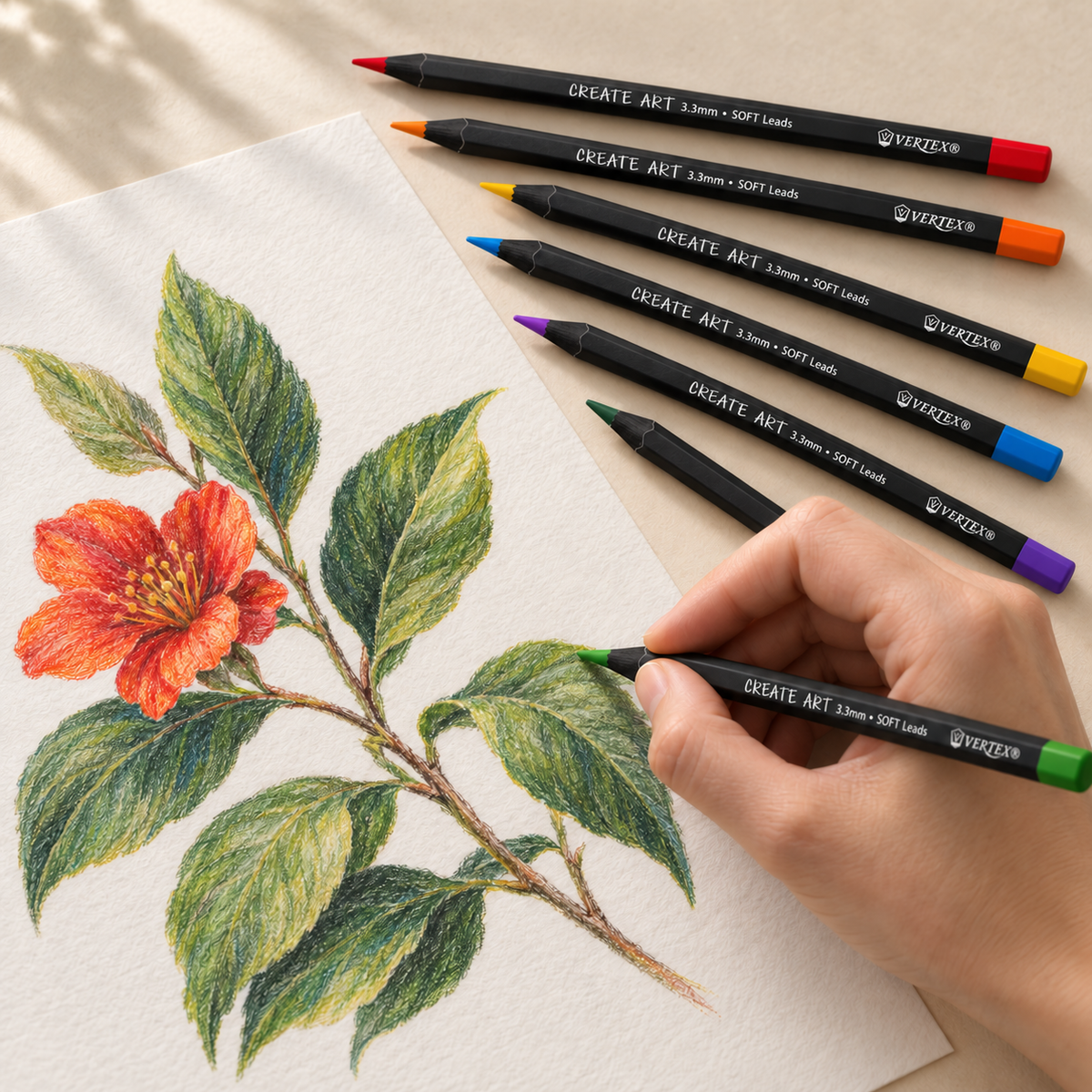 Vertex Create Art Premium Colored Pencils 12 Colors | VS-4130