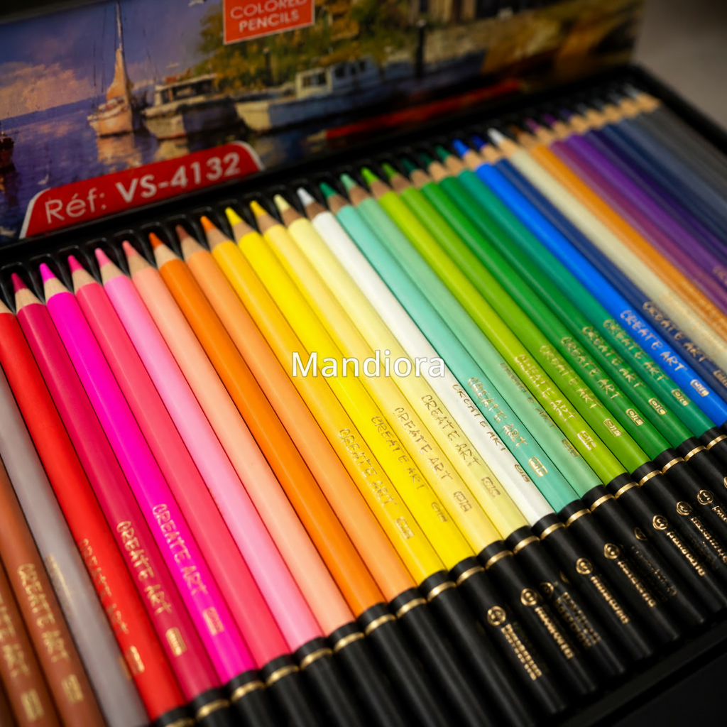 Vertex Premium Oil Colored Pencils 36 Colors | Professional Blending Set | VS-4132